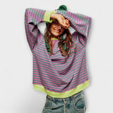 Maria - Sweter Oversize em Paski