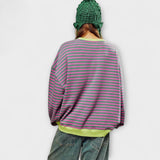 Maria - Sweter Oversize em Paski