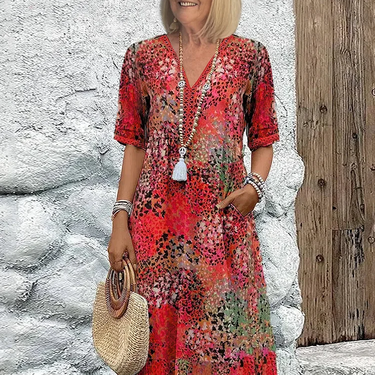 Lena - Sukienka Midi Damska