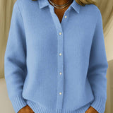 Caitlin | Strukturalny sweter z guzikami