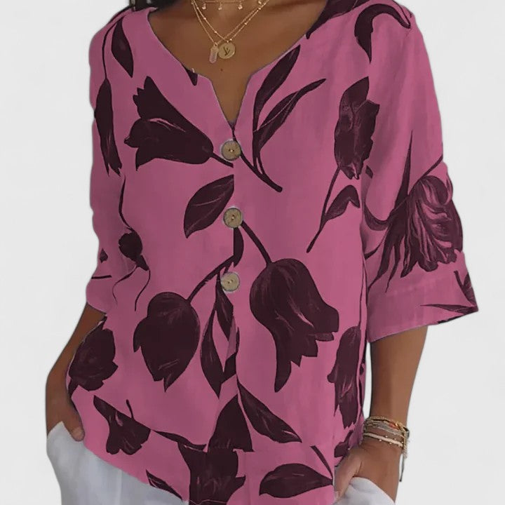Laura - Bluzka V-Neck Wygodna