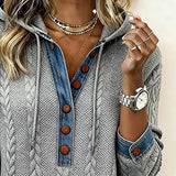 Sophie™ | Sweter z kapturem z denimu