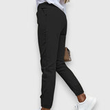 Lina - Spodnie jogger slim fit em stylu biznes