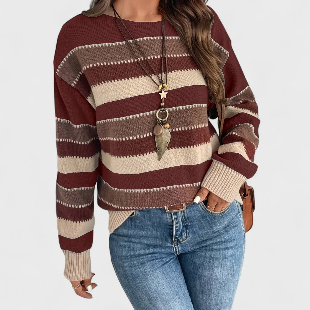 Marianna - Casualny Sweter Vintage dla Kobiet