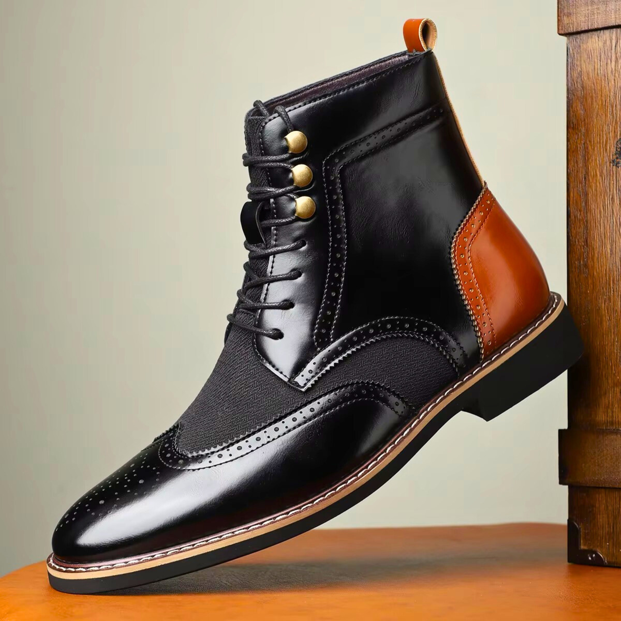 Waldemar - Sznurowane botki brogue