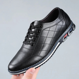 Glenn | Zwarte casual schoenen met structuur