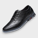 Glenn | Zwarte casual schoenen met structuur
