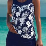 Truda - Elegancki tankini z efektem płaskiego brzucha i dopasowanym szortem