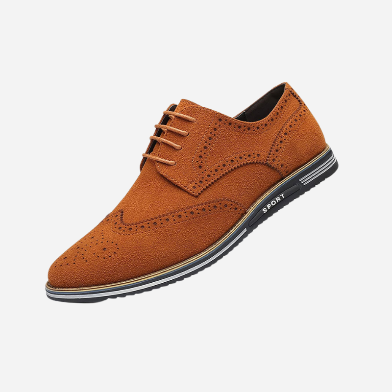 Manus | Zwarte derbyschoenen met suèdelook