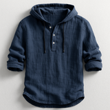 Noud | Marineblauw casual overhemd