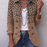Rudy | Vintage Leopard Gradient Ruffle Jacket