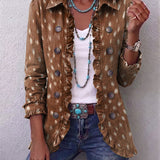 Nolinda | Boho Jacket z Fasonem w Zwierzęcy Wzór