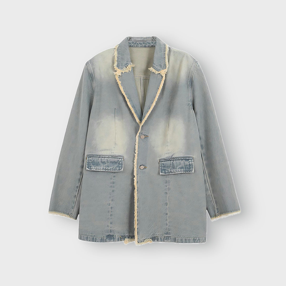 Julia żakiet damski oversize vintage, jasny dżins, ujęcie 3