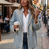 Dionne | Marynarka w stylu vintage z surowymi krawędziami