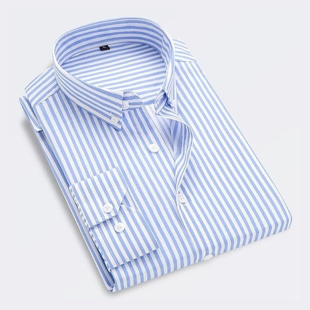 Roan | Blauw-wit gestreept overhemd