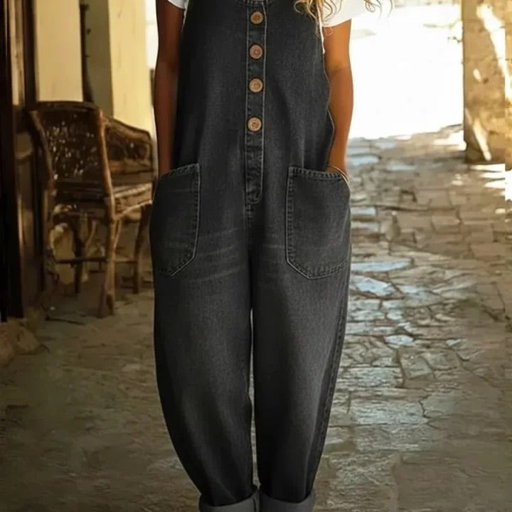 Kinga - Kombinezon z Prania Denimu Vintage