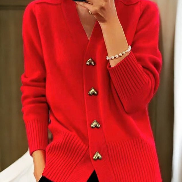 Stefania - Elegancki Kardigan z Dzianiny
