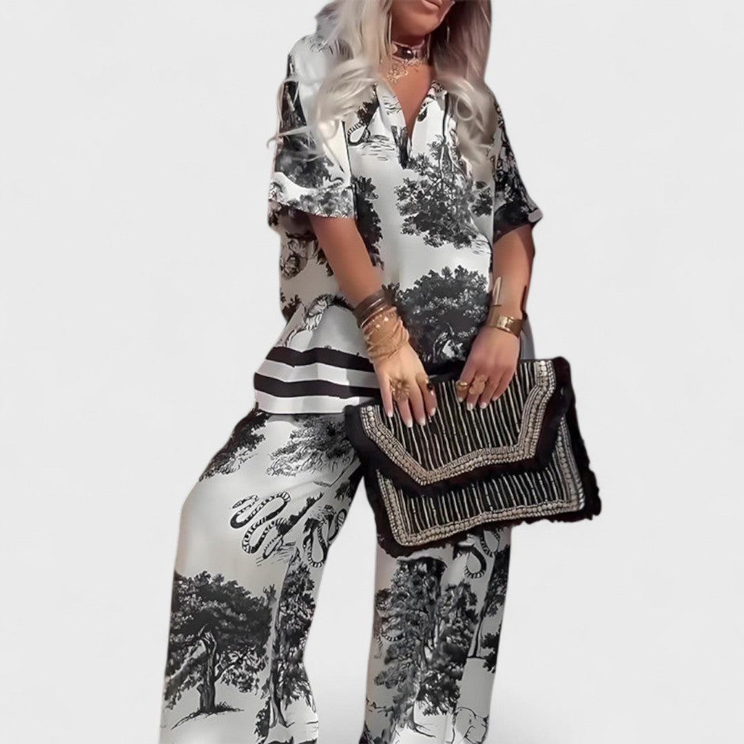 Giulia - Elegancki Letni Komplet Dwu Częściowy