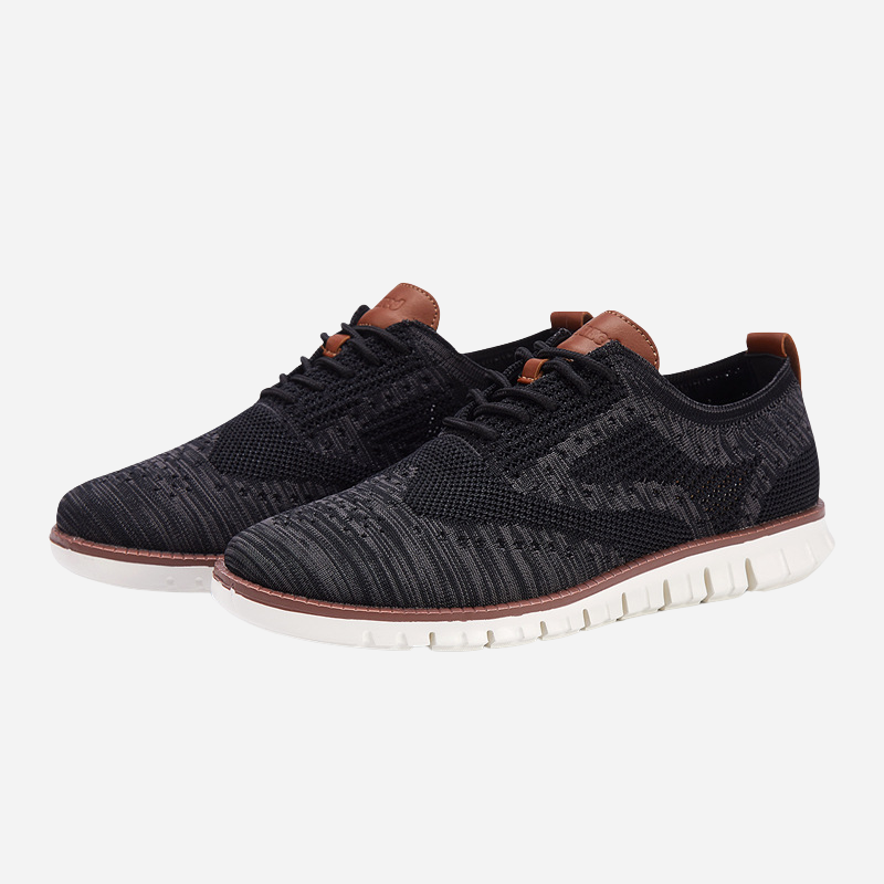 Twan | Zwarte gebreide sneakers